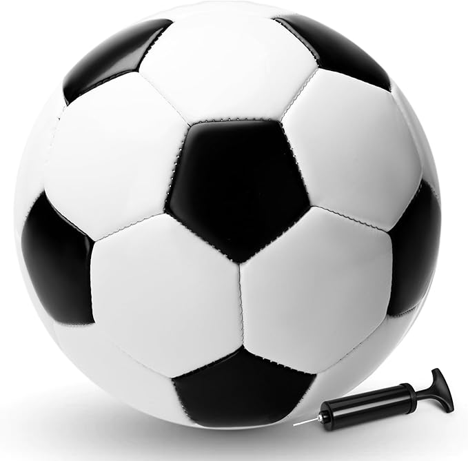 Soccer Ball Size 5 Size 4 Size 3 Size 2 with Pump Deflated - Single, 2 or 3 Pack Official Size Indoor Outdoor Training - Gift for Toddler Kids Youth Teens Adult
