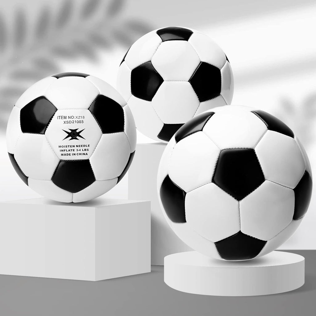 Soccer Ball Size 5 Size 4 Size 3 Size 2 with Pump Deflated - Single, 2 or 3 Pack Official Size Indoor Outdoor Training - Gift for Toddler Kids Youth Teens Adult